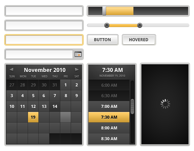 Custom jQuery UI skin components